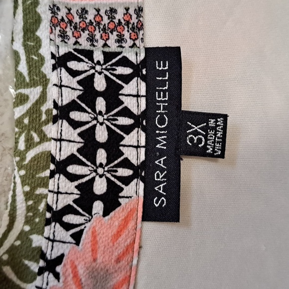 Sara Michelle 2 Piece Floral Paisley Blouse Set. Size 3X NWT - Picture 8 of 12
